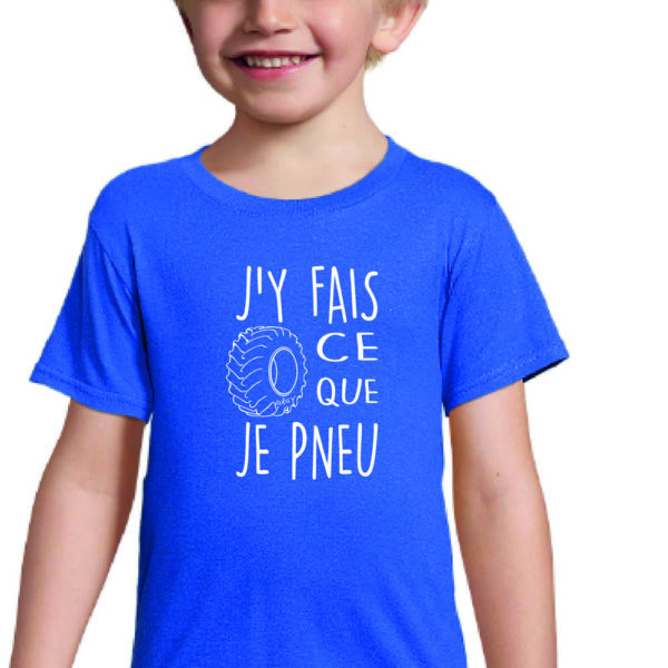 T-shirt j'y fais ce que je pneu