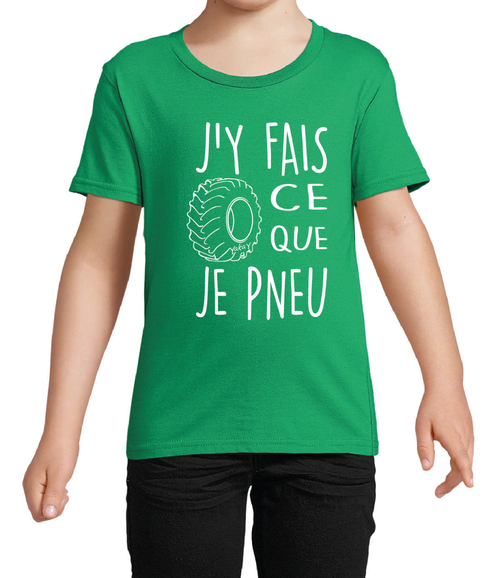 T-shirt j'y fais ce que je pneu