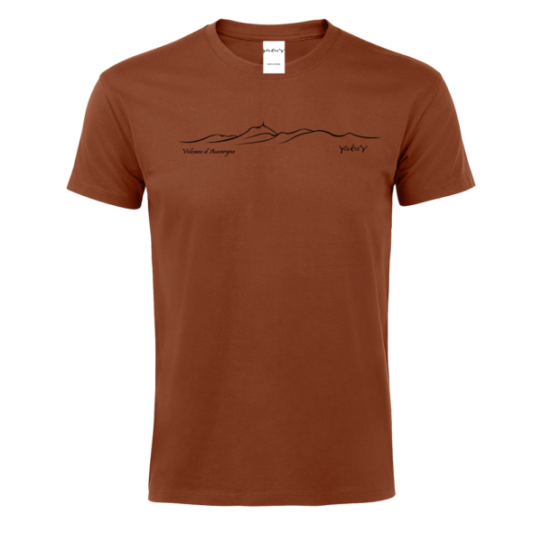 TSHIRT TERRACOTTE CHAINE VOLCANS
