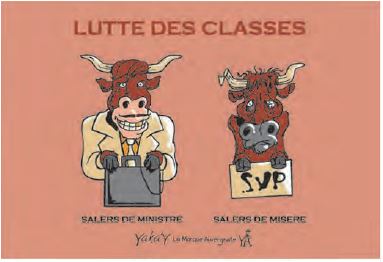 Carte postale la lutte des classes