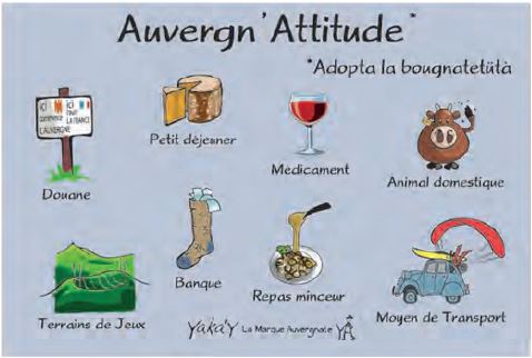 Carte postale Auvergne attitude