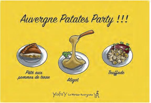 Carte postale Auvergne patate party