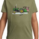 t shirt kaki tracteur
