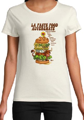 T-shirt burger auvergnat