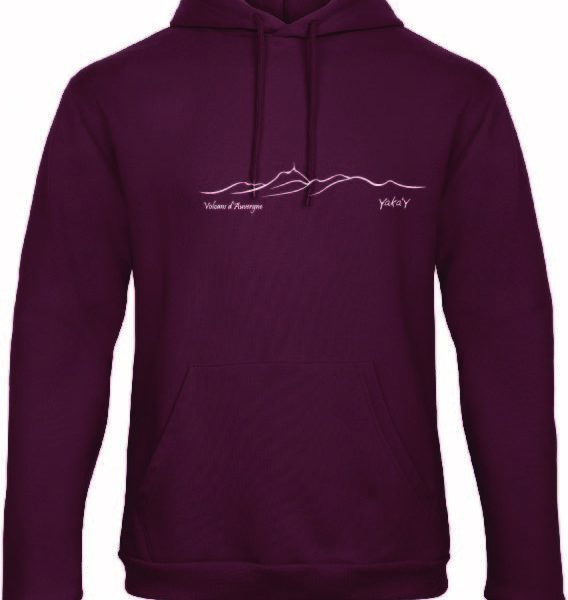 SWEAT BORDEAUX CHAINE DES VOLCANS