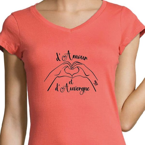 T-shirt vivre d 'amour et d' Auvergne
