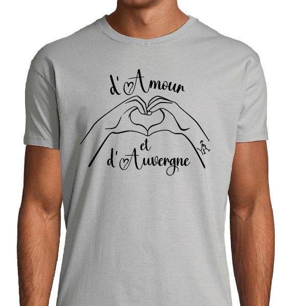 T-shirt vivre d 'amour et d' Auvergne