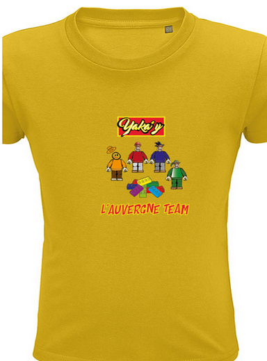 T-shirt jaune l' Auvergne Team