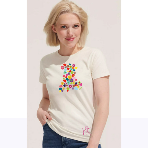 t-shirt La beauté de l'Auvergne, fleurie de cœur