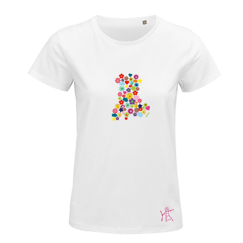 t-shirt La beauté de l'Auvergne, fleurie de cœur